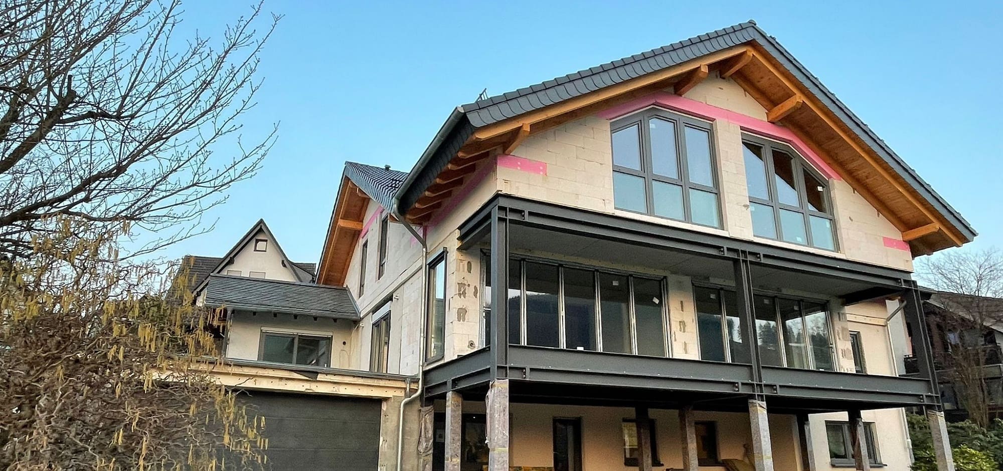 Erweiterung eines Wohnhauses